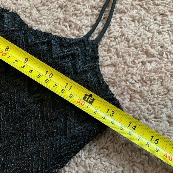 Vintage Black Mercury Lace Chevron Sheer High Slit Maxi Dress S Bodycon - Picture 6 of 8